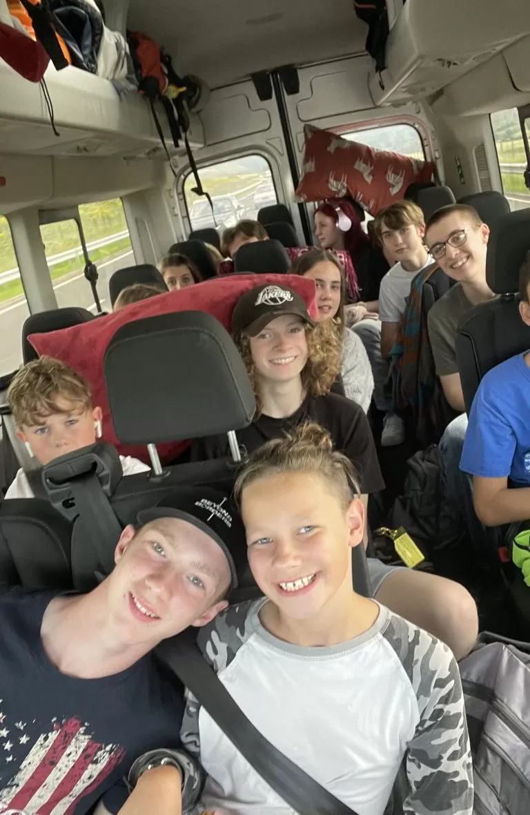 FireStarters youth in minibus